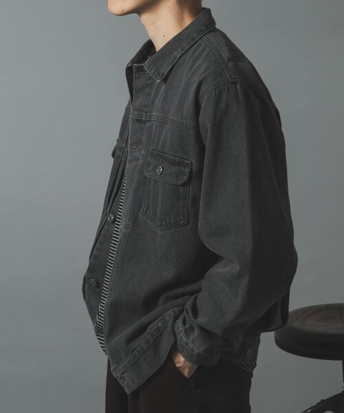 ITEMS URBANRESEARCH（アイテムズ アーバンリサーチ）の「『セットアップ対応』SOFT FEEL DENIM 2NDジャケット（デニムジャケット・メンズ・BLACK/GRAY/INDIGO BLU・M/L）」の19枚目の写真