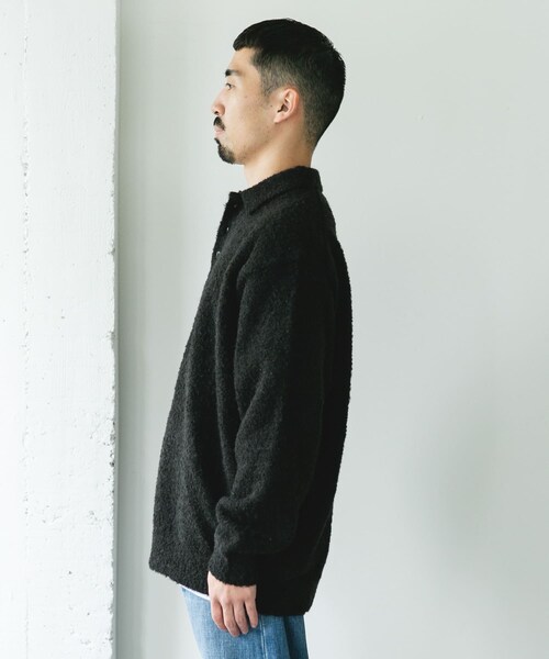 URBAN RESEARCH DOORS（アーバンリサーチドアーズ）の「ブークレ ニットポロシャツ（ニット/セーター・メンズ・BROWN/NAVY/BLACK・M/L）」の14枚目の写真