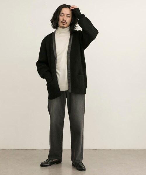 URBAN RESEARCH(アーバンリサーチ)の「COSEI 5G両畦 CARDIGAN(カーディガン/ボレロ・メンズ・BLACK/BROWN・2/3)」の10枚目の写真