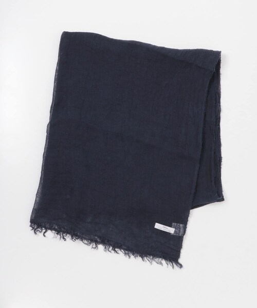 URBAN RESEARCH Sonny Label（アーバンリサーチサニーレーベル）の「イタリア製リネンストール（ストール/ショール・レディース・オレンジ/ネイビー/Lグレー・one）」の8枚目の写真