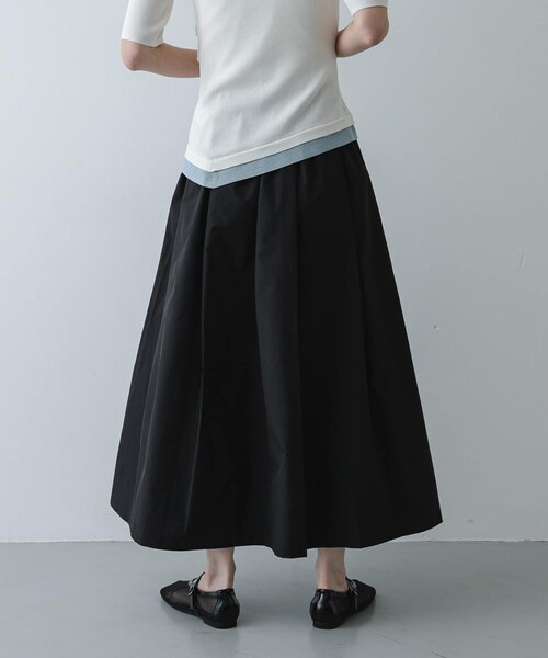 SENSE OF PLACE by URBAN RESEARCH（センスオブプレイスバイアーバンリサーチ）の「タックボリュームスカート（スカート・レディース・BEIGE/BLACK/BLUE・One）」の6枚目の写真