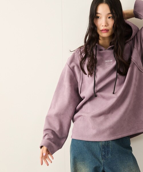 JUNRED(ジュンレッド)の「スエードタッチカットオフプルオーバー(パーカー・メンズ・チャコール/パープル・L/M/S)」の10枚目の写真