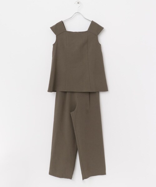 URBAN RESEARCH ROSSO(アーバンリサーチロッソ)の「『UR TECH DRYLUXE』F by ROSSO フレンチブラウス+ワイドパンツ(セットアップ・レディース・MOCHA/BEIGE/BLACK・36/38)」の22枚目の写真