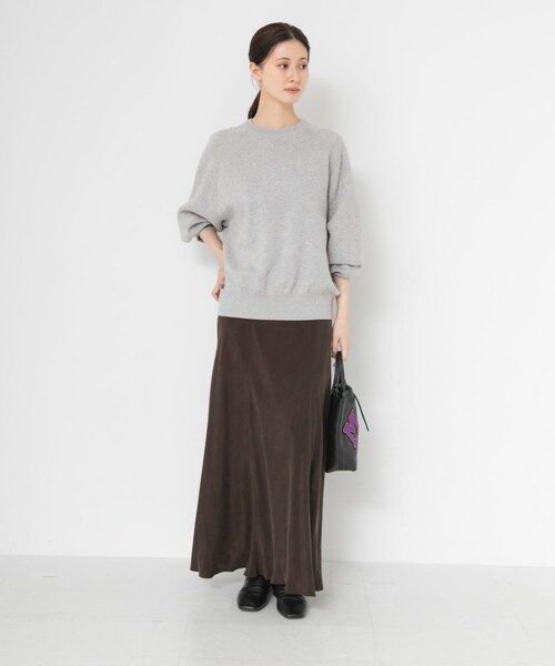 URBAN RESEARCH(アーバンリサーチ)の「コットンカシミヤスウェットニット(ニット/セーター・レディース・OFF WHITE/GRAY/DRK NAVY・Free)」の19枚目の写真