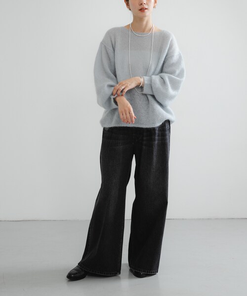 URBAN RESEARCH(アーバンリサーチ)の「ヘアリールーズニット(ニット/セーター・レディース・L.PINK/RED/L.BLUE/TOP GRAY/OFF WHITE・Free)」の22枚目の写真