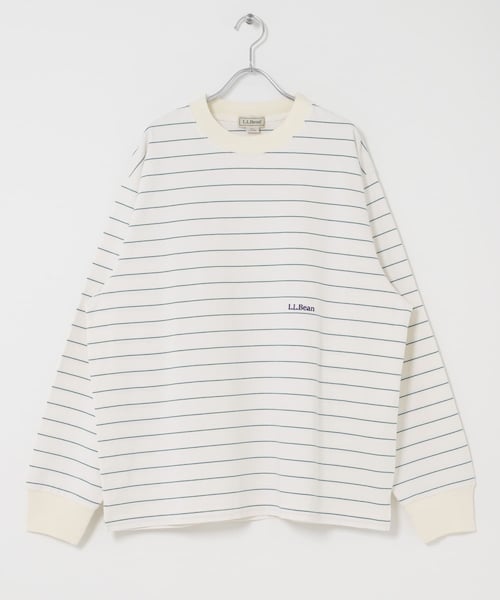 URBAN RESEARCH DOORS(アーバンリサーチドアーズ)の「L.L.Bean JAPAN EDITION UNION LONG SLEEVE STRIPE T-SHIRTS(Tシャツ/カットソー・メンズ・OFF/GRN/BIRCH/YLW/T GREY/RED/NAVY/TEAL・M/L/XL)」の1枚目の写真