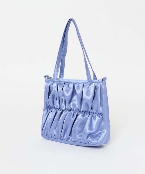KBF（ケイビーエフ）の「サテンギャザーハンドBAG（ハンドバッグ・レディース・IVORY/BLUE/PINK・one）」の18枚目の写真