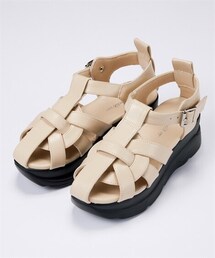 nissen | 【ゆったり幅広】厚底グルカサンダル（低反発中敷）（ワイズ４Ｅ）(サンダル)