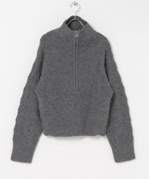 URBAN RESEARCH Sonny Label（アーバンリサーチサニーレーベル）の「ハーフZIPシャギーニットプルオーバー（ニット/セーター・レディース・オフ/グレー/グリーン・Free）」の19枚目の写真