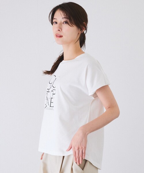 Jayro（ジャイロ）の「パール付きプリントロゴTシャツ（Tシャツ/カットソー・レディース・ブラック/ホワイト系/ネイビー/ラベンダー・M）」の14枚目の写真