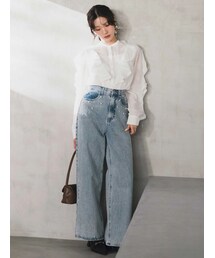 MERCURYDUO | パールデニムパンツ(デニムパンツ)
