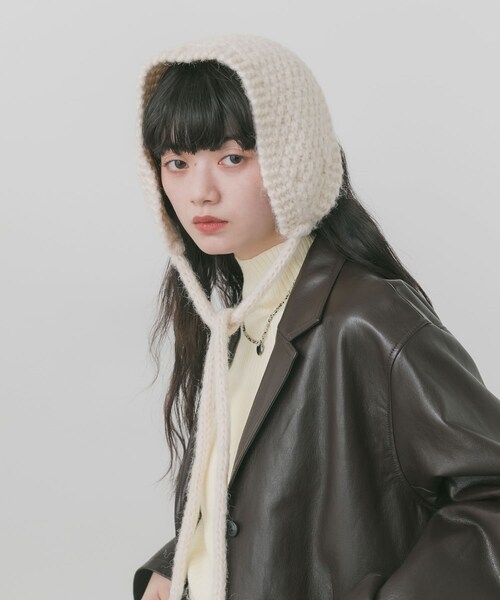 SMELLY(スメリー)の「ニットイヤーマフ(イヤーマフ・レディース・IVO/BRN・-)」の6枚目の写真