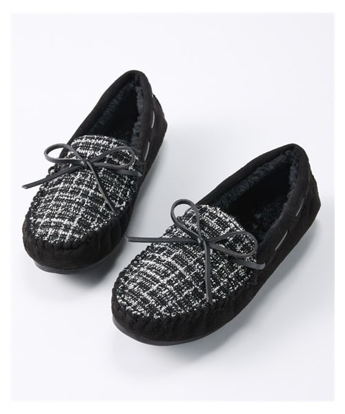 nissen（ニッセン）の「エコファーリボンモカシンシューズ（ワイズ３Ｅ）（バレエシューズ・メンズ・黒/ベージュ/オーク/キャメル/スモーキーグリーン/ネイビー/スモーキーライラック/アイボリー×ツイード調/ライトグレー/黒×ツイード調・SS=21.0~21.5cm/S=22.0~22.5cm/M=23.0~23.5cm/L=23.5~24.0cm/LL=24.5~25.0cm/3L=25.0~25.5cm）」の21枚目の写真