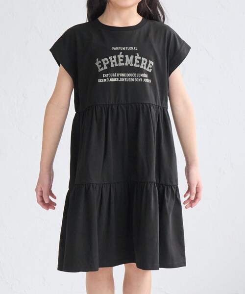 ROPE' PICNIC（ロペピクニック）の「【KIDS/キッズ】ロゴティアードカットソーワンピース（ワンピース・キッズ・ブラック/ピンク・L/M/S）」の21枚目の写真