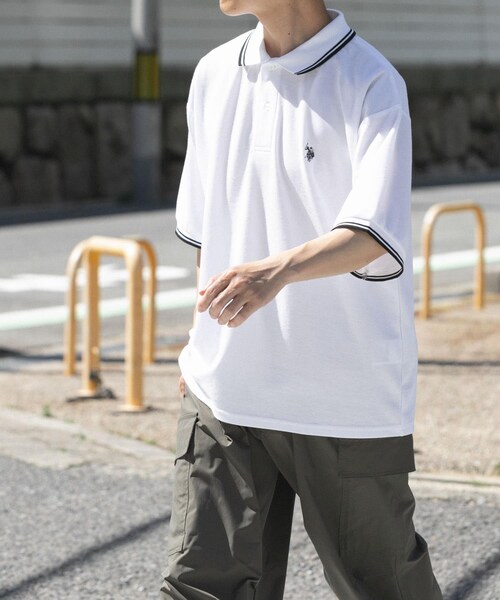 ITEMS URBANRESEARCH（アイテムズ アーバンリサーチ）の「U.S. POLO ASSN　カノコポロシャツ（ポロシャツ・メンズ・WHITE/BLACK/BLUE・M/L）」の8枚目の写真