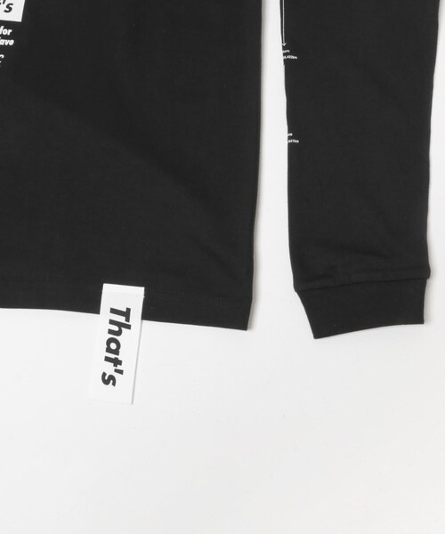 THE GOODLAND MARKET（ザグッドランドマーケット）の「That’s　The Long Tee (No plan B)（Tシャツ/カットソー・メンズ・WHITE/BLACK・M/XL/L）」の9枚目の写真