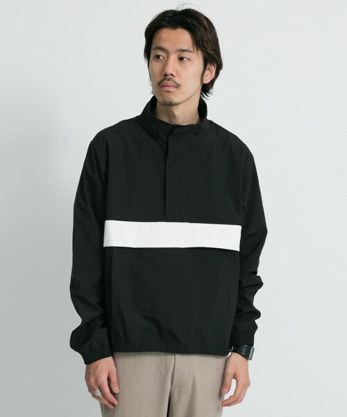 URBAN RESEARCH Sonny Label（アーバンリサーチサニーレーベル）の「MAGIC NUMBER　STRETCH TRACK BLOUSON∴（ブルゾン・メンズ・BLACK/BEIGE・M/L）」の6枚目の写真