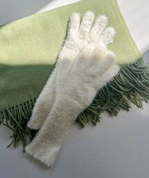 SMELLY | シャギーニットロンググローブ(ベルト)