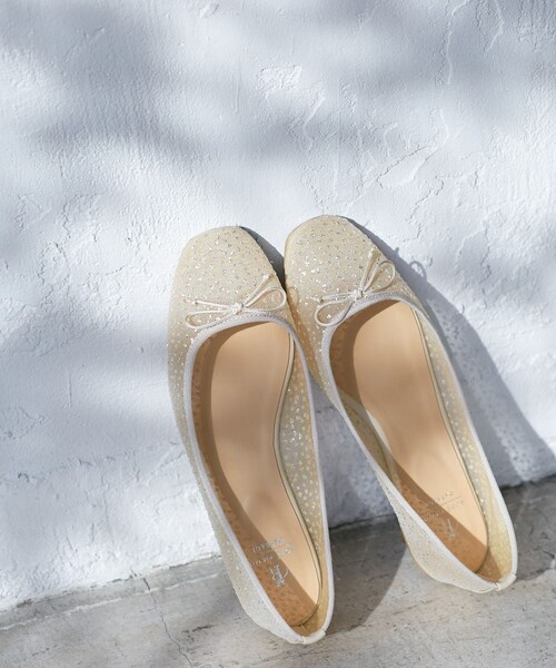 ROPE' PICNIC(ロペピクニック)の「【AIRina/エアリーナ】軽くてやわらかいシアーグリッターバレエシューズ(バレエシューズ・レディース・ブラック/キナリ・L/M/S)」の3枚目の写真