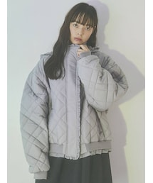 merry jenny | ナイロンフリルキルティングジャケット(その他アウター)