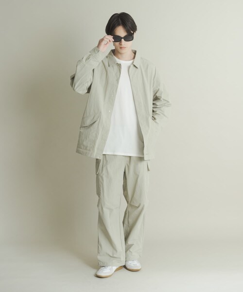 SENSE OF PLACE by URBAN RESEARCH(センスオブプレイスバイアーバンリサーチ)の「ユーティリティーロングスリーブシャツジャケット(テーラードジャケット・メンズ・BLACK/GREIGE/PURPLE・M/L)」の20枚目の写真