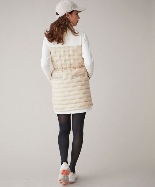 ROPE'（ロペ）の「【撥水】ストレッチナイロン　ダウンワンピース（ワンピース・レディース・ホワイト/ベージュ/ネイビー・L/M/S）」の16枚目の写真