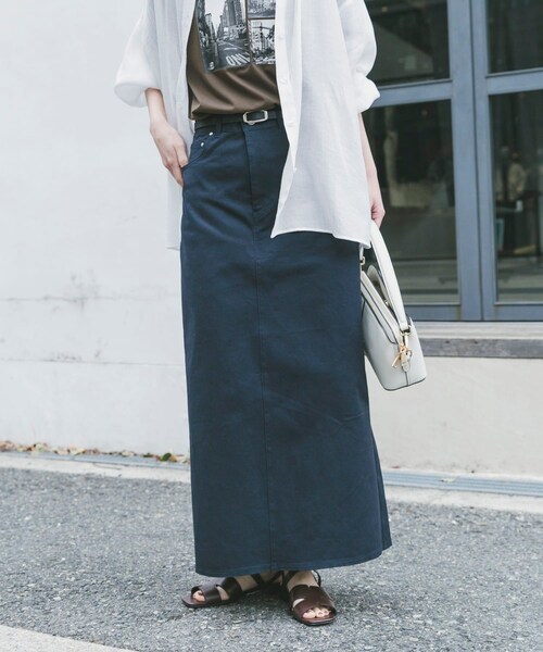ITEMS URBANRESEARCH（アイテムズ アーバンリサーチ）の「『イージーケア』ストレッチチノスカート(楽着シリーズ)（スカート・レディース・CML/L.BEG/NVY・S/M）」の13枚目の写真