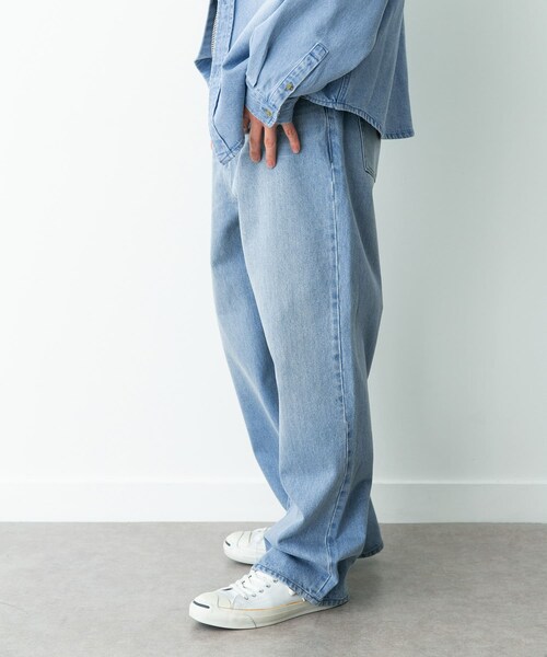 URBAN RESEARCH Sonny Label（アーバンリサーチサニーレーベル）の「『別注』RED KAP×Sonny Label　ワイドデニムパンツ（デニムパンツ・メンズ・ライトインディゴ/ユーズド・M/L）」の3枚目の写真