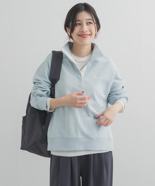 URBAN RESEARCH DOORS（アーバンリサーチドアーズ）の「刺繍スタンドカラースウェット（スウェット・レディース・OFF/L.BLUE・Free）」の15枚目の写真