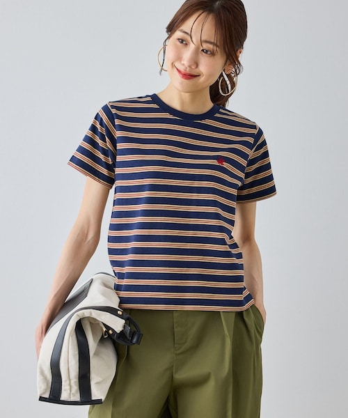 ROPE' PICNIC(ロペピクニック)の「【BEVERLYHILLS POLO CLUB・一部店舗限定】アイコン刺繍コンパクトTシャツ(Tシャツ/カットソー・レディース・チャコール/キナリ/ネイビー/オフホワイト・F/M)」の13枚目の写真