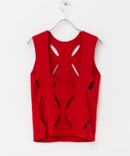 leinwande　Flower Knitted Top