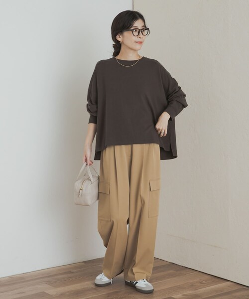 URBAN RESEARCH DOORS(アーバンリサーチドアーズ)の「ネルベア天竺ワイドプルオーバー(Tシャツ/カットソー・レディース・GRAY/PINK/BROWN・M)」の21枚目の写真