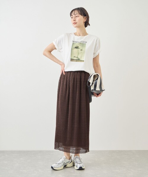 ROPE' PICNIC(ロペピクニック)の「レースアイラインプリーツスカート(スカート・レディース・ブラック/ホワイト/ブラウン・F)」の18枚目の写真