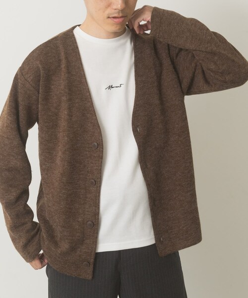 ITEMS URBANRESEARCH（アイテムズ アーバンリサーチ）の「キモウメランジカーディガン＋長袖刺繍Tセット（Tシャツ/カットソー・メンズ・BLU/BEG/BRN/BLK・M/L）」の19枚目の写真