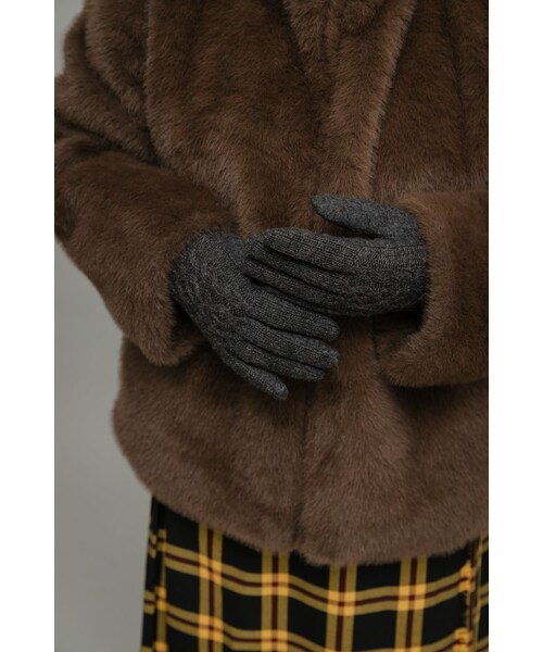 URBAN RESEARCH Sonny Label（アーバンリサーチサニーレーベル）の「ケーブルニットグローブ（ベルト・レディース・Lグレー/ブラック/チャコール・One）」の12枚目の写真