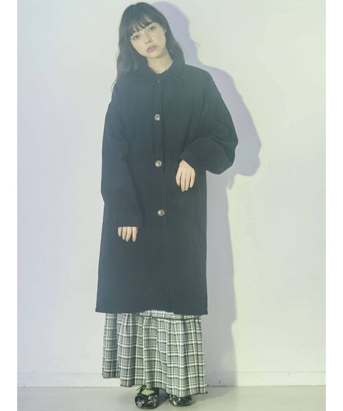 merry jenny（メリージェニー）の「コールリボンステンカラーコート（ステンカラーコート・レディース・ブラック/ベージュ/カーキ・F）」の5枚目の写真