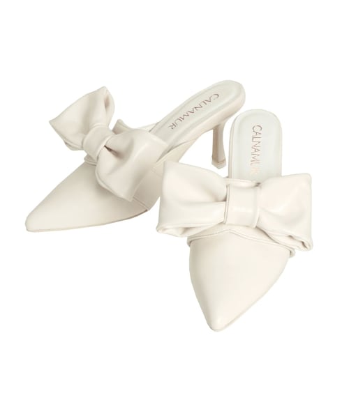 ビッグリボンクリップミュール セール】BIG RIBBON CLIP MULE/ビッグリボンクリップミュール