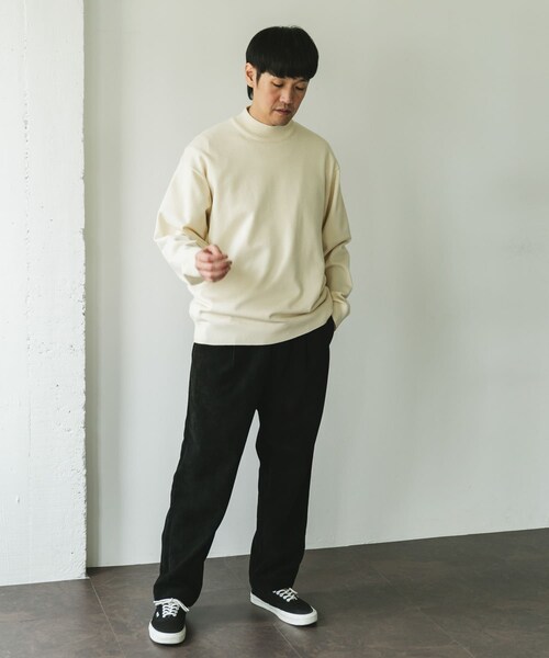 URBAN RESEARCH DOORS（アーバンリサーチドアーズ）の「『仁村紗和さん着用』『UR TECH 200日ニット』 モックネック（ニット/セーター・メンズ・OFF/APRICOT/C.NAVY/BLACK/BROWN・M/L/XL）」の20枚目の写真