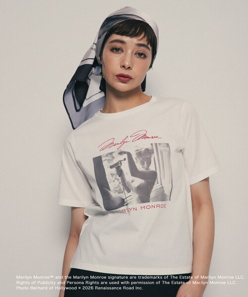 SENSE OF PLACE by URBAN RESEARCH(センスオブプレイスバイアーバンリサーチ)の「『別注』MARILYNMONROE×SENSE OF PLACE プリントスカーフ(バンダナ/スカーフ・レディース・BLACK/GREEN・One)」の7枚目の写真