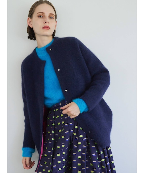 ELENDEEK（エレンディーク）の「RACOON MIX WCD（その他アウター・レディース・ネイビー/ベージュ/アイボリー/ブラック/ピンク/イエロー/グリーン/ローズ/カーキ/ダークブラウン・F）」の14枚目の写真