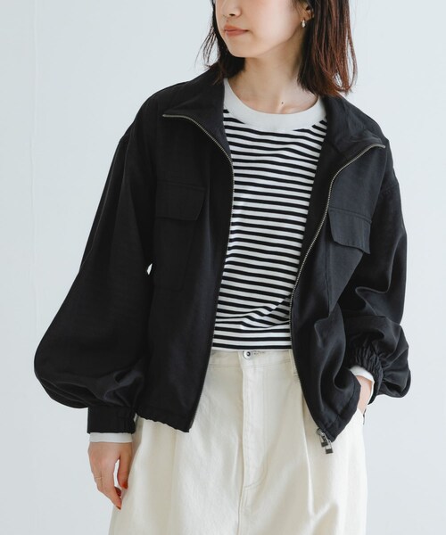 URBAN RESEARCH（アーバンリサーチ）の「シアージップブルゾン（ブルゾン・レディース・KHAKI/OFF/BLACK・FREE）」の17枚目の写真