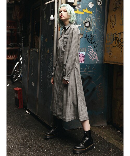 カラーステッチワンピース