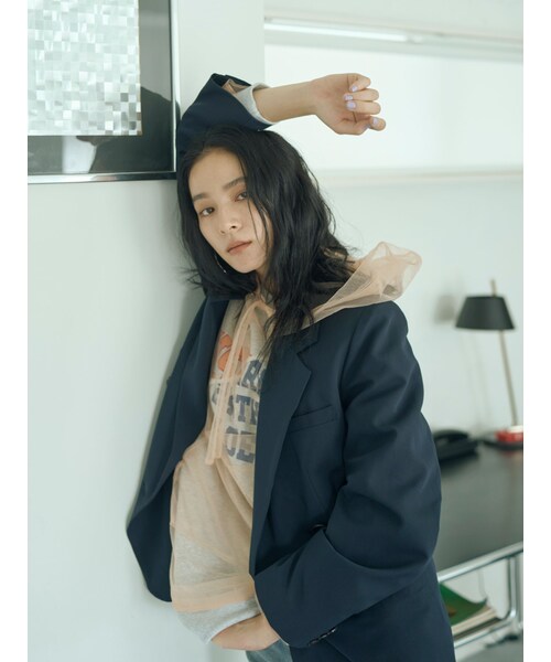 Ungrid（アングリッド）の「フードデザインチュールトップス（その他トップス・レディース・オフホワイト/ブラック/オレンジ・F）」の9枚目の写真