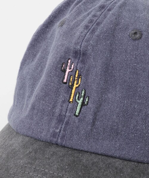 URBAN RESEARCH(アーバンリサーチ)の「SEVEN BY SEVEN BI-COLOR COTTON CAP -Cactus + Logo Embroidery-(キャップ・メンズ・010 Black/140 Green/70Burgundy/150 Orange・Free)」の7枚目の写真