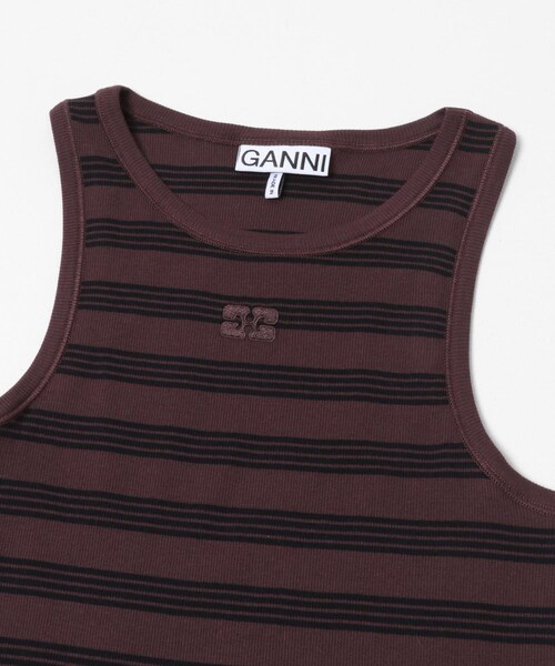 URBAN RESEARCH（アーバンリサーチ）の「GANNI　SOFT COTTON RIB TANK TOP（タンクトップ・レディース・C PINK/C PLUM/S CAPTAIN・S）」の6枚目の写真