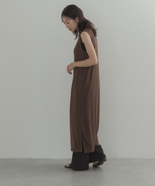 URBAN RESEARCH DOORS（アーバンリサーチドアーズ）の「『別注』Audrey and John Wad×DOORS　シャイニーベアフライスワンピース（ワンピース・レディース・ブラウン/カーキ・One）」の6枚目の写真