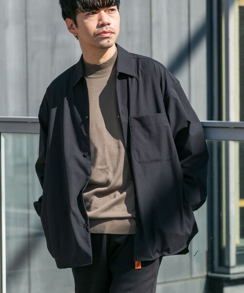 URBAN RESEARCH ROSSO（アーバンリサーチロッソ）の「『セットアップ対応』MARUI ORIMONO　3H DryFabricストレッチシャツジャケット（テーラードジャケット・メンズ・BLACK/NAVY・M/L/XL）」の5枚目の写真