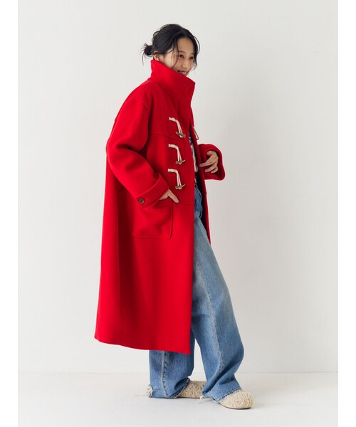 Ungrid（アングリッド）の「スタンドカラーダッフルコート（ダッフルコート・レディース・チャコールグレー/レッド/ネイビー・S/M）」の21枚目の写真