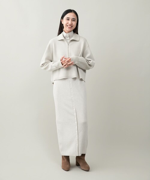 URBAN RESEARCH ROSSO（アーバンリサーチロッソ）の「ハーフジップニット（ニット/セーター・レディース・L/GREIGE/RED・FREE）」の11枚目の写真