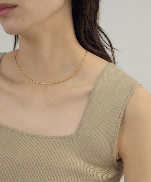 ADAM ET ROPE'（アダムエロペ）の「シルクリブタンクトップ（タンクトップ・レディース・ブラック/オフホワイト/ベージュ・F）」の15枚目の写真